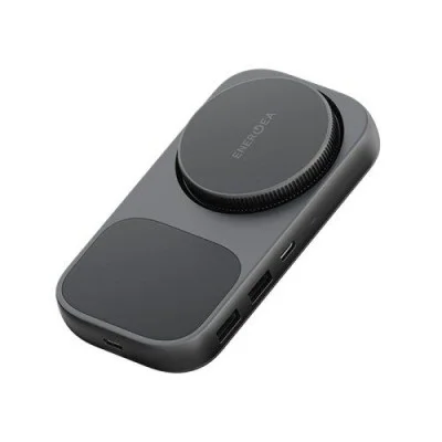 Energea Widock Plus, 7 In 1  Usb-C 3.1 Dock With Qi2 Charging - Gunmetal